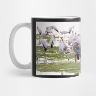 Goliath Heron and Yellow Billed Storks Mug